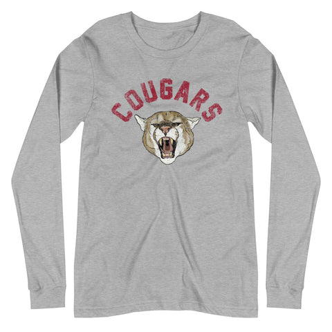 Retro Cougars Unisex Long Sleeve T-Shirt