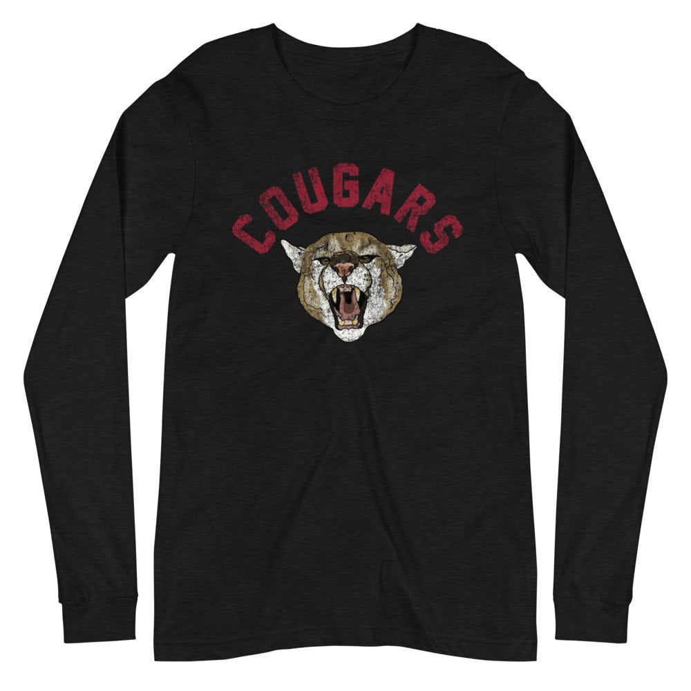 Retro Cougars Unisex Long Sleeve T-Shirt