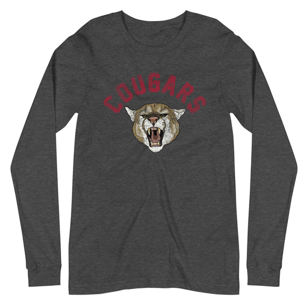 Retro Cougars Unisex Long Sleeve T-Shirt