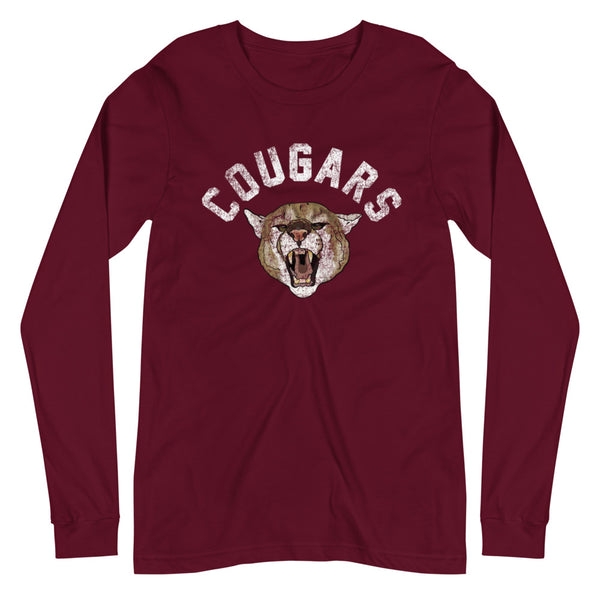 Retro Cougars Unisex Long Sleeve T-Shirt