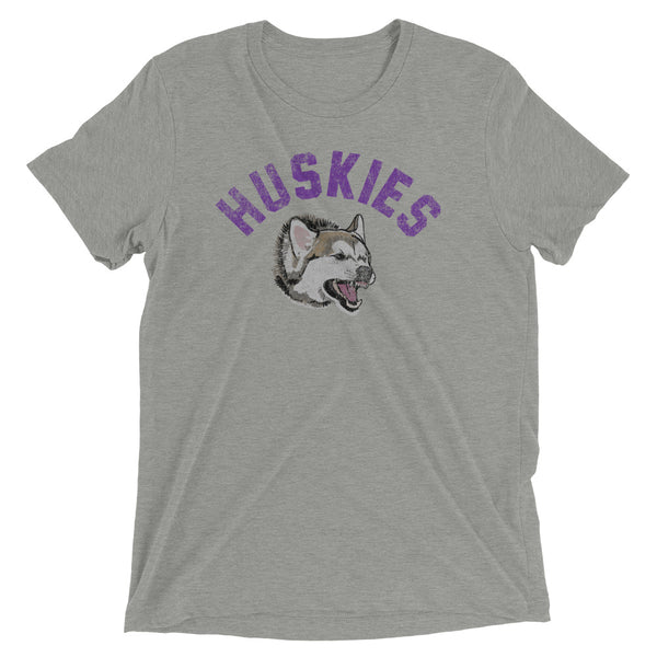 Retro Huskies Unisex Tri-blend T-Shirt