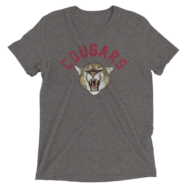 Retro Cougars Unisex Tri-blend T-Shirt