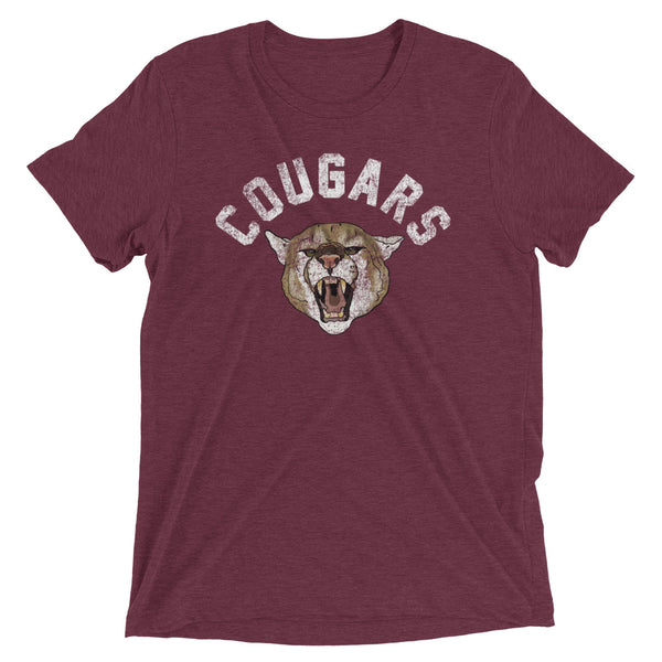 Retro Cougars Unisex Tri-blend T-Shirt