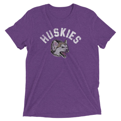 Retro Huskies Unisex Tri-blend T-Shirt