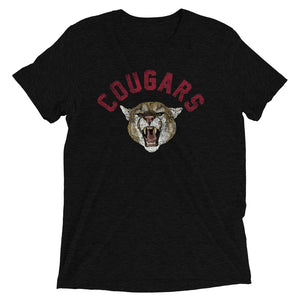 Retro Cougars Unisex Tri-blend T-Shirt