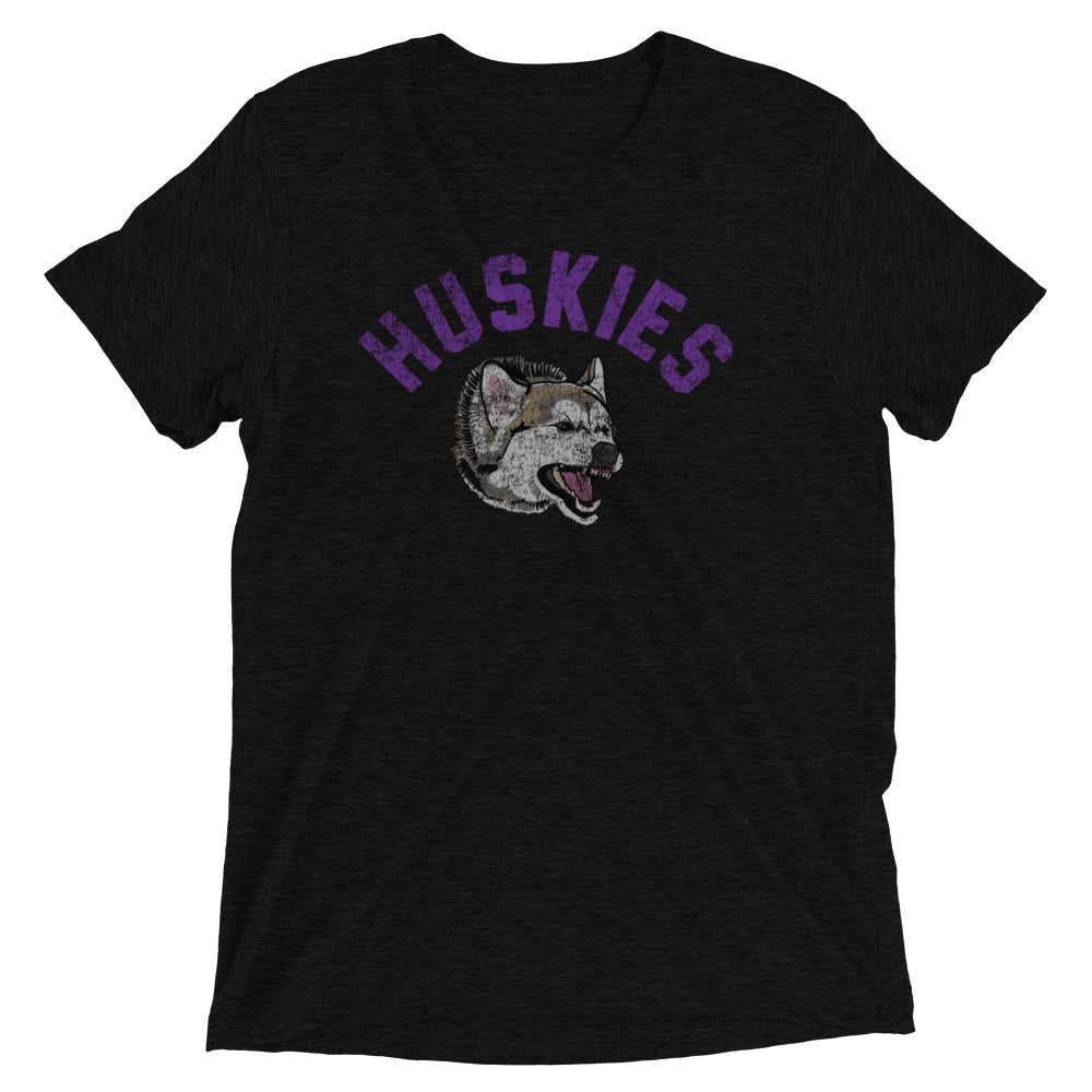 Retro Huskies Unisex Tri-blend T-Shirt