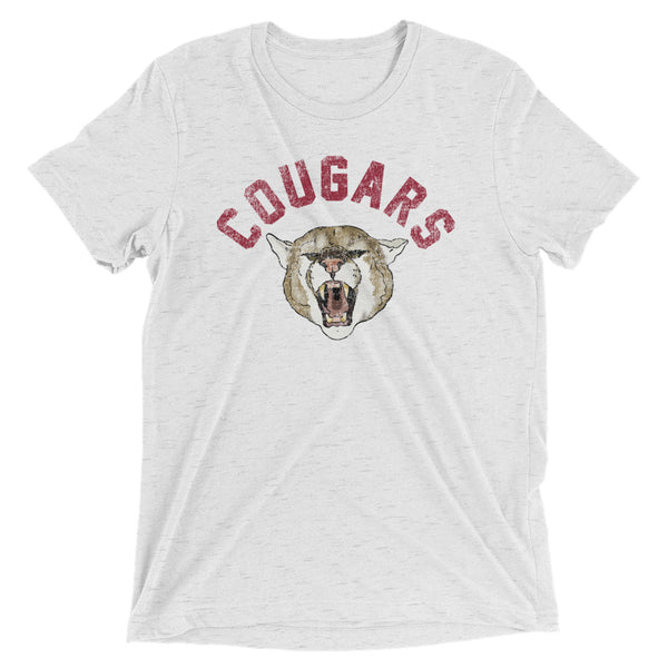 Retro Cougars Unisex Tri-blend T-Shirt